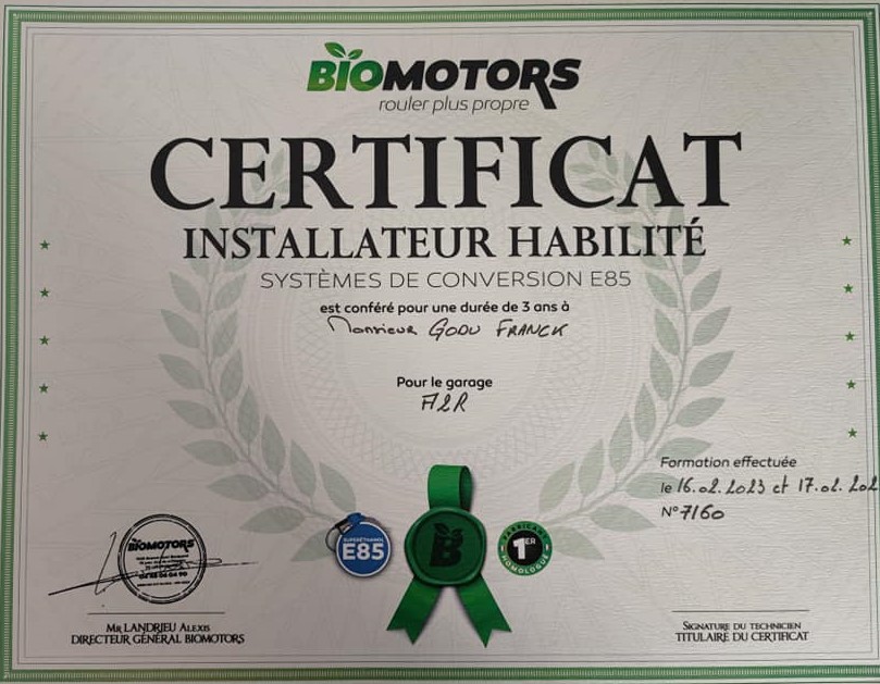 biomotors - certification